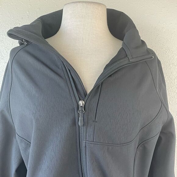 Kirkland Black Hooded Full Zip Jacket Size L EUC - Picture 2 of 6